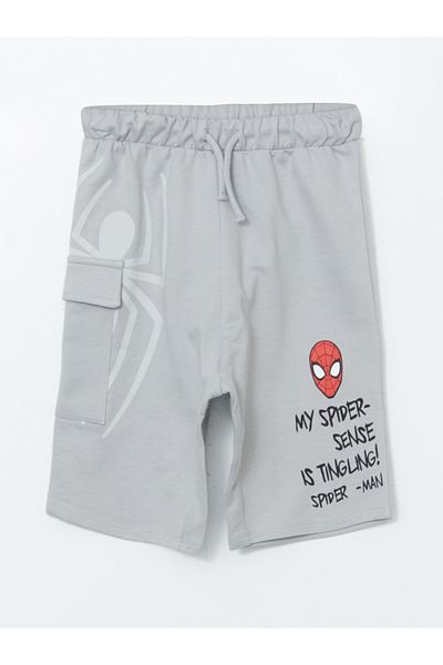 LC Waikiki Elastic Waist Spider-Man Printed Boys Shorts