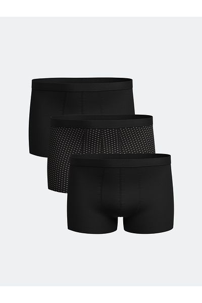 LC Waikiki Standard Fit Cotton Flexible Ανδρικό Boxer 3 τεμαχίων