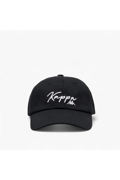 Kappa Logo Embroidered Cap with Buckled Strap Closure
