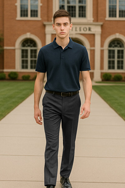 YAKAMEL Erkek Esnek Likralı Lise Kolej Pantolonu