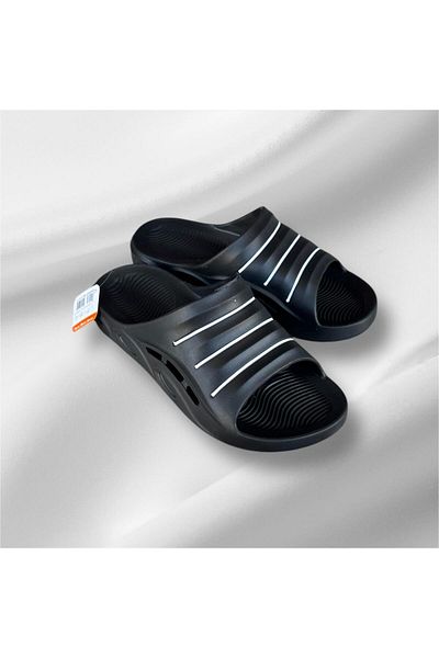 AkınalBella Men's Black Light Sole Beach Pool Daily Slippers