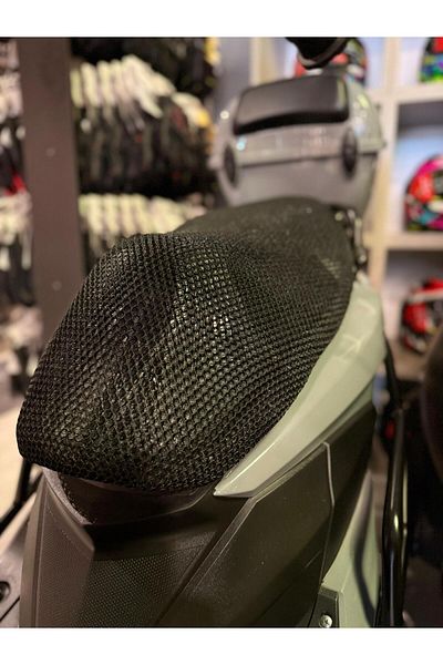 Motobros Motorcycle 3D Anti-Sweat Mesh Saddle Cover Small Scooter Compatible (Measures L:76-85 W:45-50)