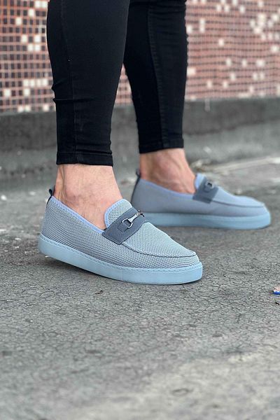 Celira Hs060 Gray Knitwear Ballerina Men's Casual Shoes