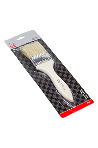 Chef Craft Pure Natural Bristles Wooden Handle Pastry Brush Beige and Brown 2inch