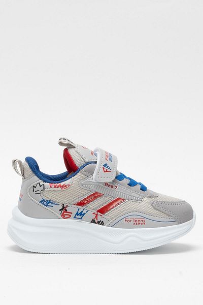 Liger Children's Velcro Smart Lacing Sports Shoes Gray - Blue