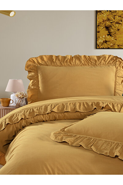 BED LİNE Exclusive Stonewashed Single Duvet Cover Set with Box