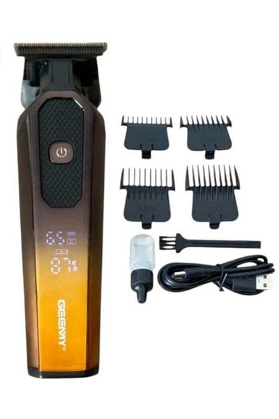 Geemy Professional Hair Clippers Beard Trimmer for Men T-Blade Outliner Barber Grade Electric Clippe