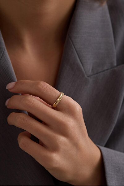 Tufanlar Kuyumculuk 14 Ayar Başak Yarımtur Altın Yüzük