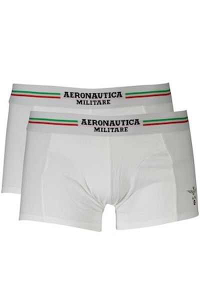 Aeronautica Militare Set 2 boxers, Aeronautica Militare, Logo, White, Size L