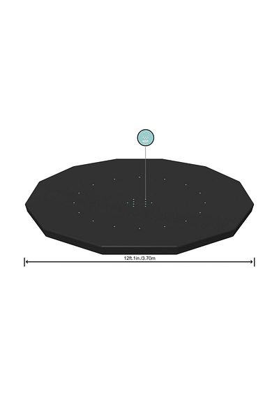 BESTWAY Steel Pro Max Round Pool Cover Black 3.66m 58037