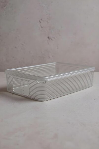 Justyol 6 Pieces 3500 ml Leakproof Lid Refrigerator Organizer Storage Container Set - Rectangular Organizer