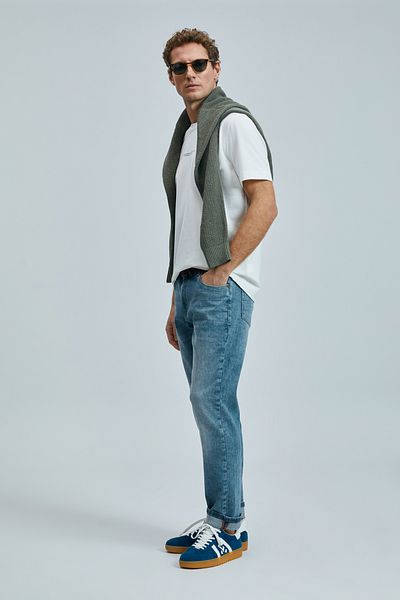 Lufian Nessio Smart Jean Men's Trousers Slim Fit Blue