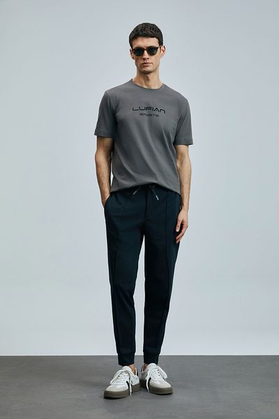 Lufian Pıto Smart Men's Chino Trousers Slim Fit Black
