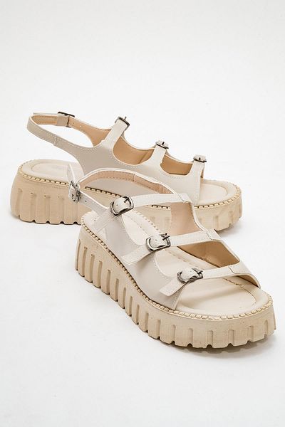 CCWAY AYAKKABI Women's 4 Buckle Sandals Ten