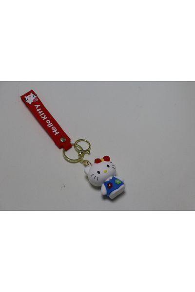 Generic Renzko-3d Cute Cartoon Kawaii Hello Kit Keychain Toy Doll Keyring Birthday Gift Silicone Key Chain