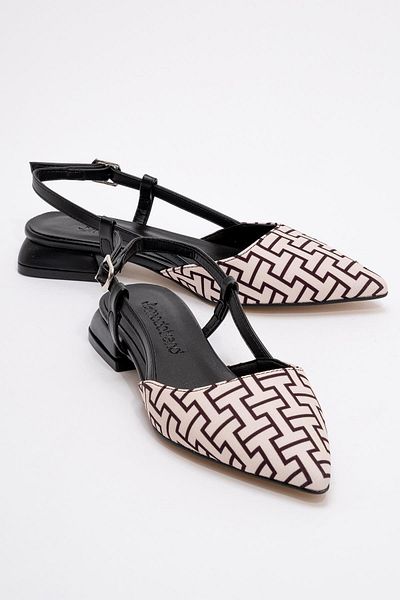 CCWAY AYAKKABI Women's Flat Sandals Black Plaid