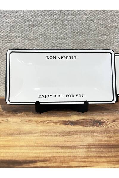 ColorCraft Ceramic Presentation Plate Bon Appetit