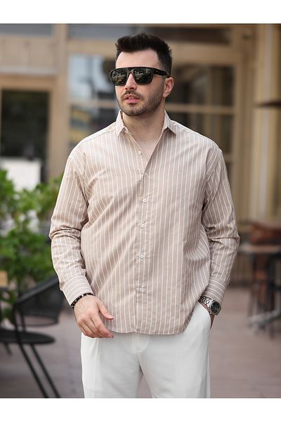 LUMAST Ανδρικό πουκάμισο Oversize Summer Light Ironing Οβάλ κομμένο Modal πουκάμισο