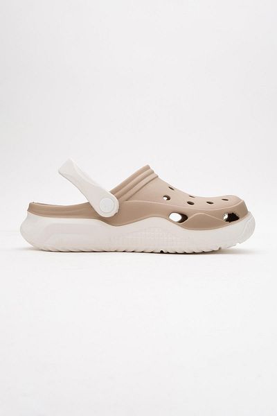 CCWAY AYAKKABI Women's Sabo Slippers Mink White