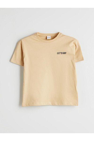 LC Waikiki Text Printed Boy's T-Shirt