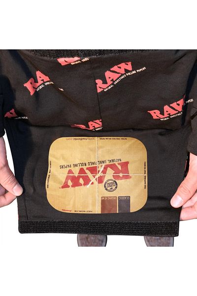 RAW Black Unisex Hoodie with RAW Rawlers Hood, Multiple Pockets and Removable Face Mask, S