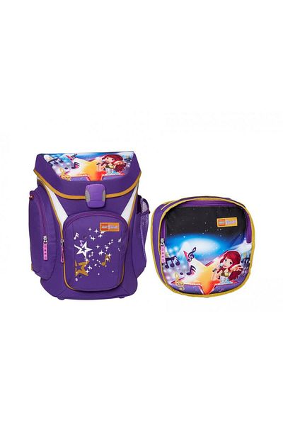 LEGO Explorer school bag and sports bag, LEGO Core Line - purple Friends PopStar design, 28.5x19.5x43 cm