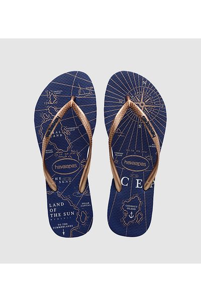 Havaianas White HAV. SLIM NAUTICAL Women's Sandal