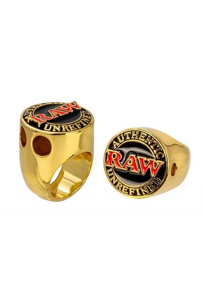RAW Inel Raw Championship Gold, Suport 2 tigari, 2 conuri prerulate, Masura 8, diametru 19mm
