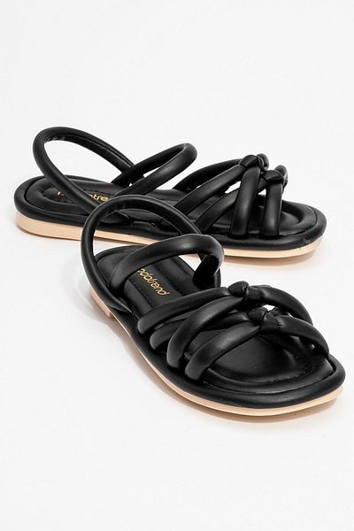 CCWAY AYAKKABI Single Strap Knuckle Women's Sandals Black