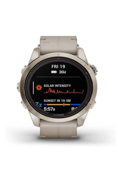 Garmin Fenix 7S Pro Sapphire Solar Soft Gold - Bej (GARMİN TÜRKİYE GARANTİLİDİR)