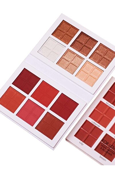 FOR LOVER لوحة 2 في 1 لإضاءة الوجه وأحمر الخدود