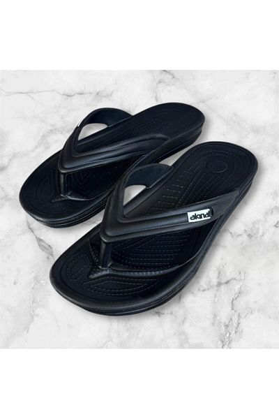 AkınalBella Men's Black Soft Soft Sole Flip Flops