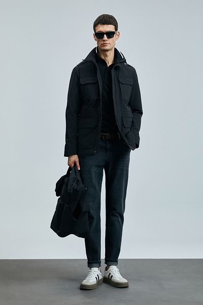 Lufian Benedic Smart Jean Men's Trousers Regular Fit Anthracite