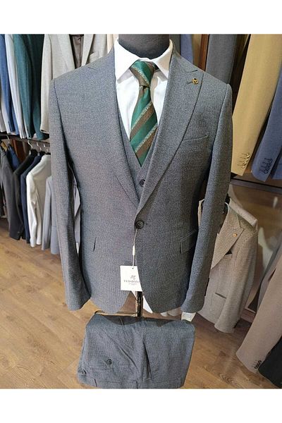 Ted Davıd Navy Blue Vest Suit