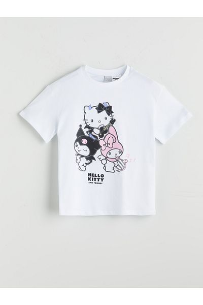 LC Waikiki Crew Neck Hello Kitty Printed Girl's T-Shirt and Leggings