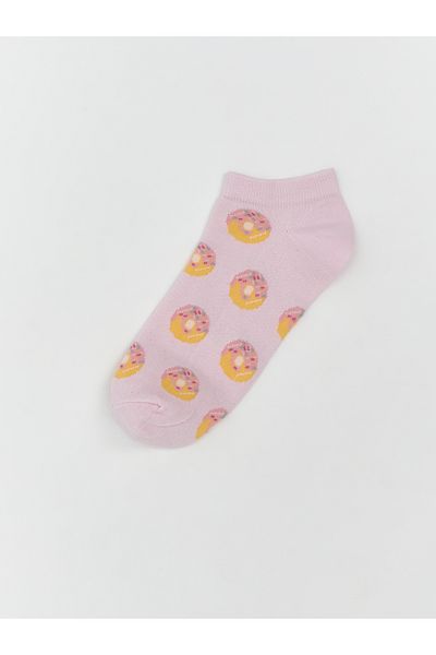 LC Waikiki Donut Printed Women's Booties Socks 2-Piece