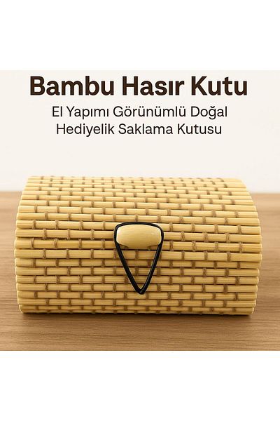 Butik Center 12-Piece Natural Looking Wicker Box – Wedding, Henna, Engagement Gift Box