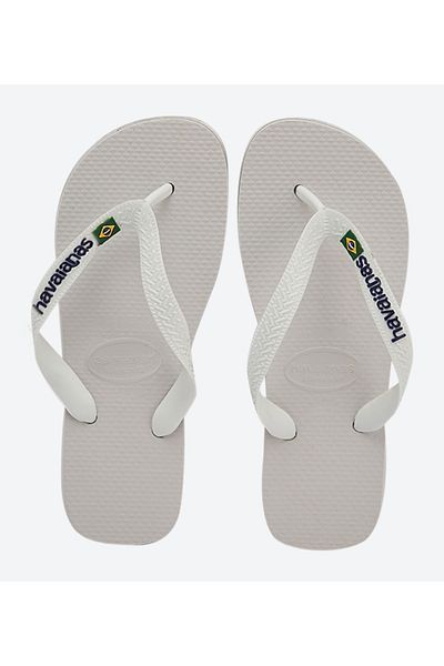 Havaianas White HAV. BRASIL LOGO Unisex Sandal
