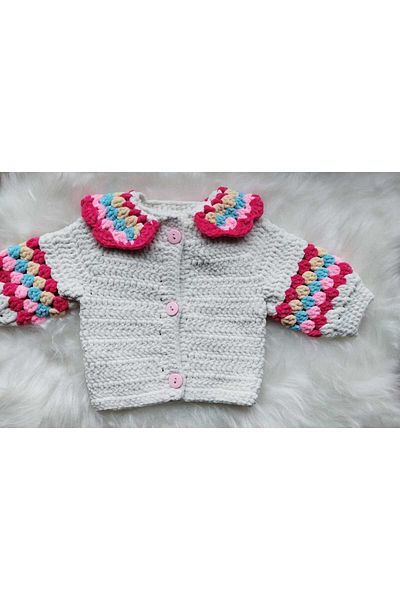Home Velvet Girl's Cardigan>Kids Cardigan>Hand Knitted