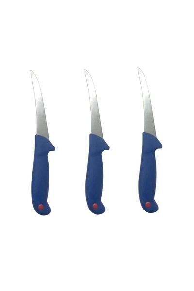 OEM Set 3 cuțite de măcelar 28 cm, lamă curbată, pentru dezosat