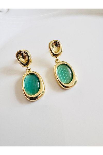 DEVİ fashion Vintage Dangle Gold Earrings 4 cm