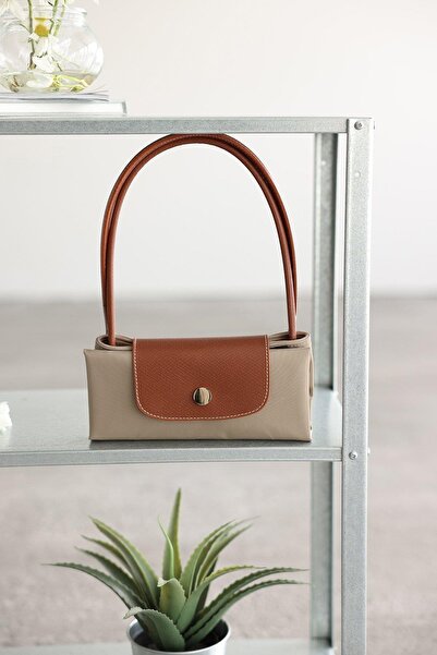 BAGGO KATLANABİLİR DERİ SAPLI BÜYÜK KOL OMUZ VE EL ÇANTASI