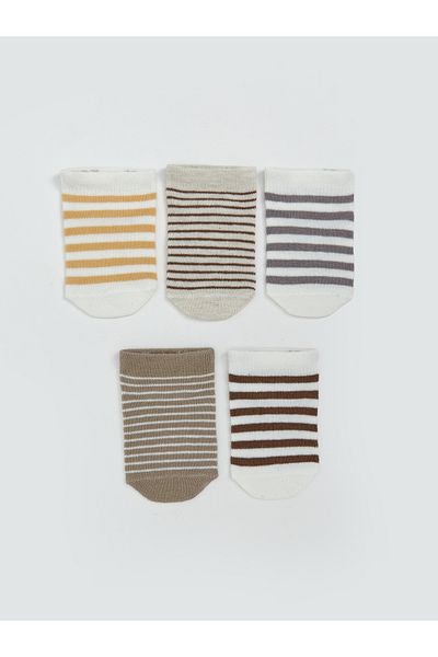 LC Waikiki Κάλτσες με ριγέ Baby Boy Booties Συσκευασία 5 τεμαχίων