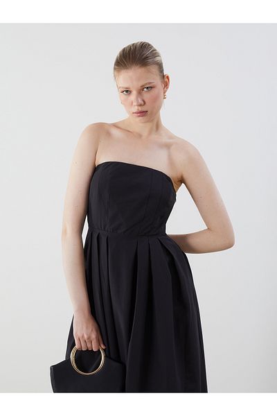LC Waikiki Rochie din poplin cu decolteu fara bretele