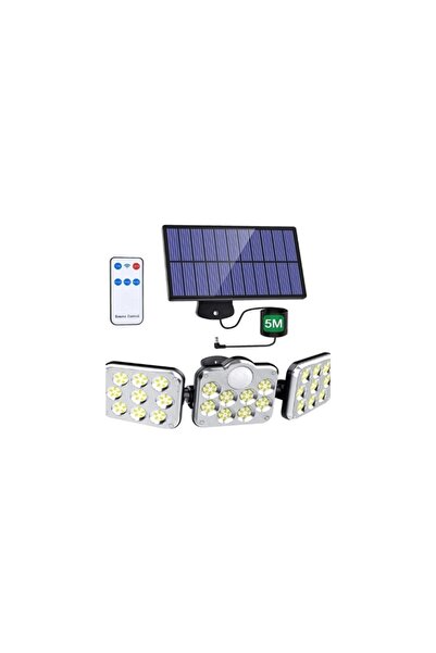 gaman Güneş Enerjili 3 Başlıklı 138 Ledli Hareket Sensörlü Dış Mekan Aydınlatma
