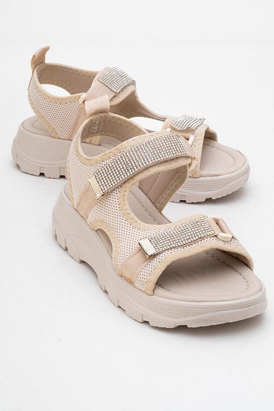 CCWAY AYAKKABI Women's Sandals BEIGE