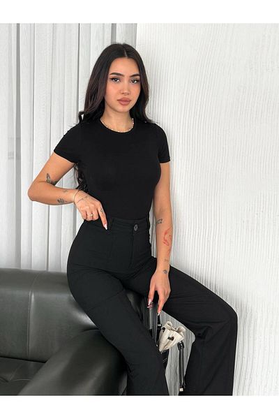 Noa Noa Μπλουζάκι Basic Modal Fabric Crop