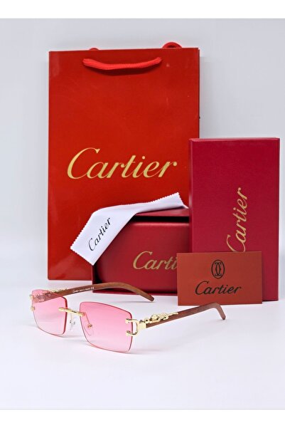 Cartier نظارة شمسية كارتير بتصميم فاخر وانيق مع المحلقات