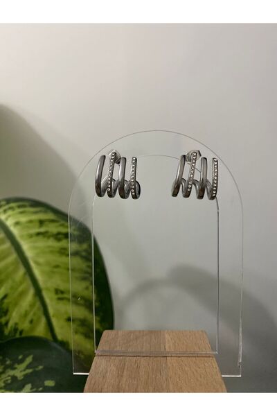 stainless steell Triple Look Steel Earrings