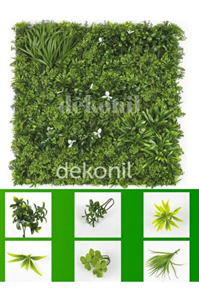 Dekonil Yapay Bitki & Çiçek Dikey Bahçe Paneli 100*100 cm